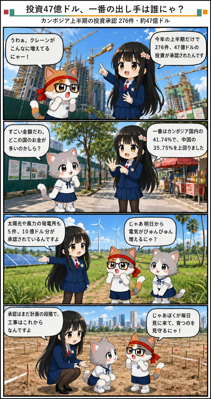 投資47億ドル、一番の出し手は誰にゃ？