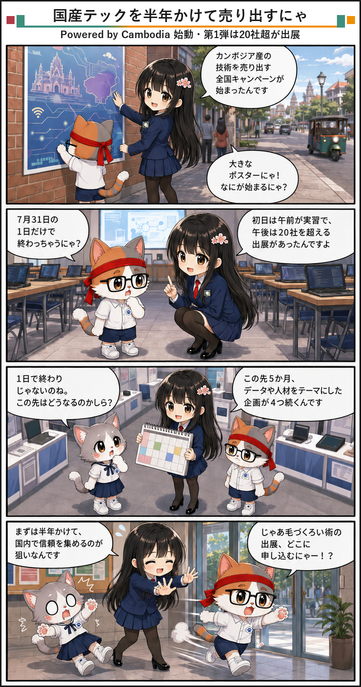 国産テックを半年かけて売り出すにゃ